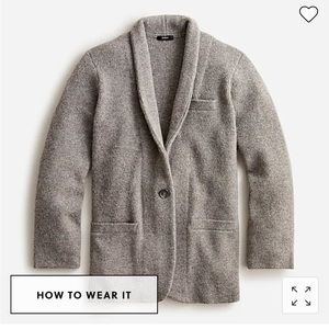 J Crew Cocoon sweater-blazer | Heather Graphite